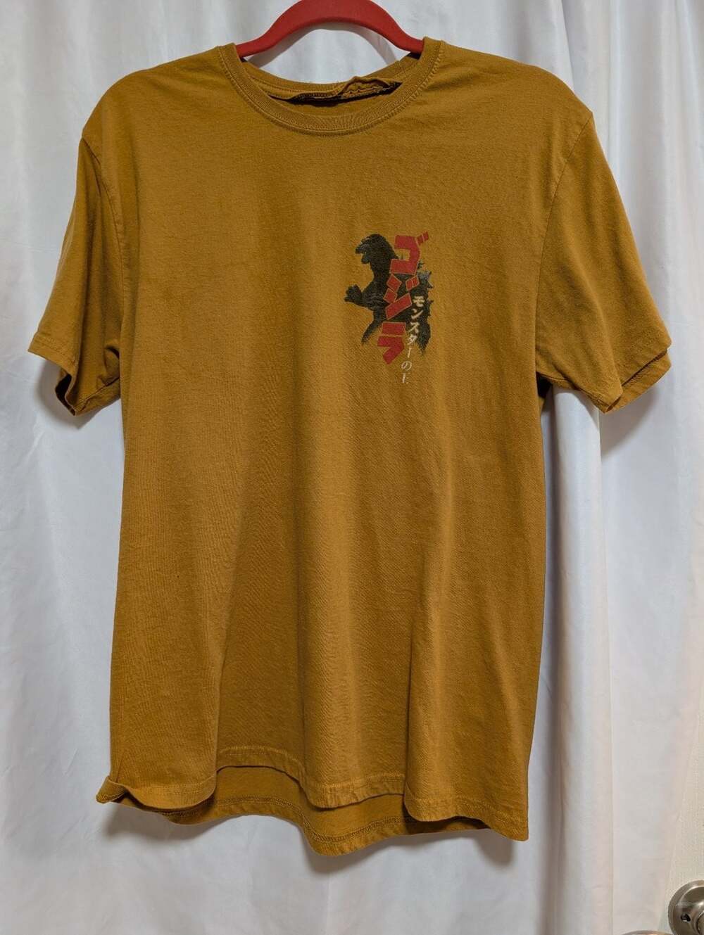 Godzilla Ukiyo-e Japanese Art T-Shirt Men's Size L Toho Movie Monster Tee